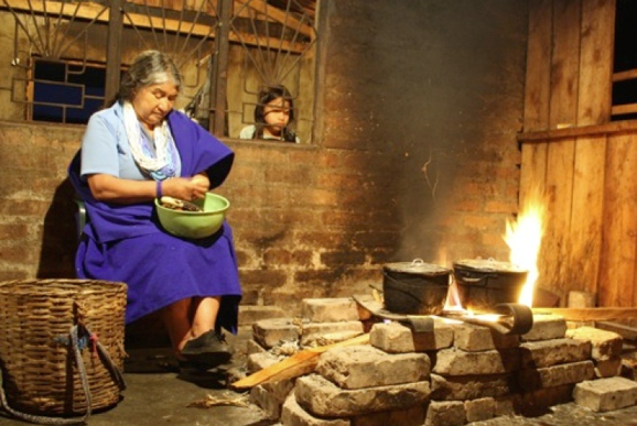 Abuela (Grandmother) Narcisa Chindoy in her kitchen, Putumayo, Colombia. Photograph by J. Carrizosa