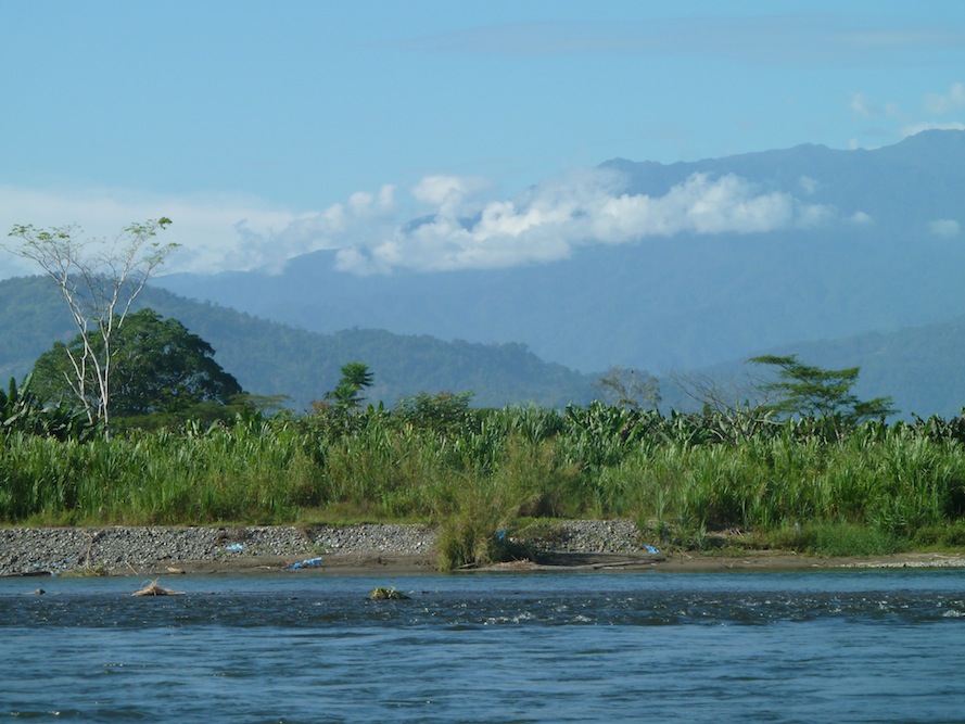 A view of the Talamanca Mountains from the Telire River